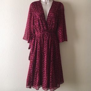 DVF 'Alicia' Silk Chiffon Wrap Dress, 12